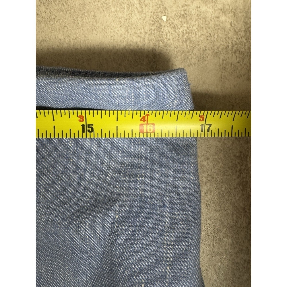 Ann Taylor Linen Trouser Pants 8 N B Blue Wide Leg Coastal Resort - Picture 8 of 10